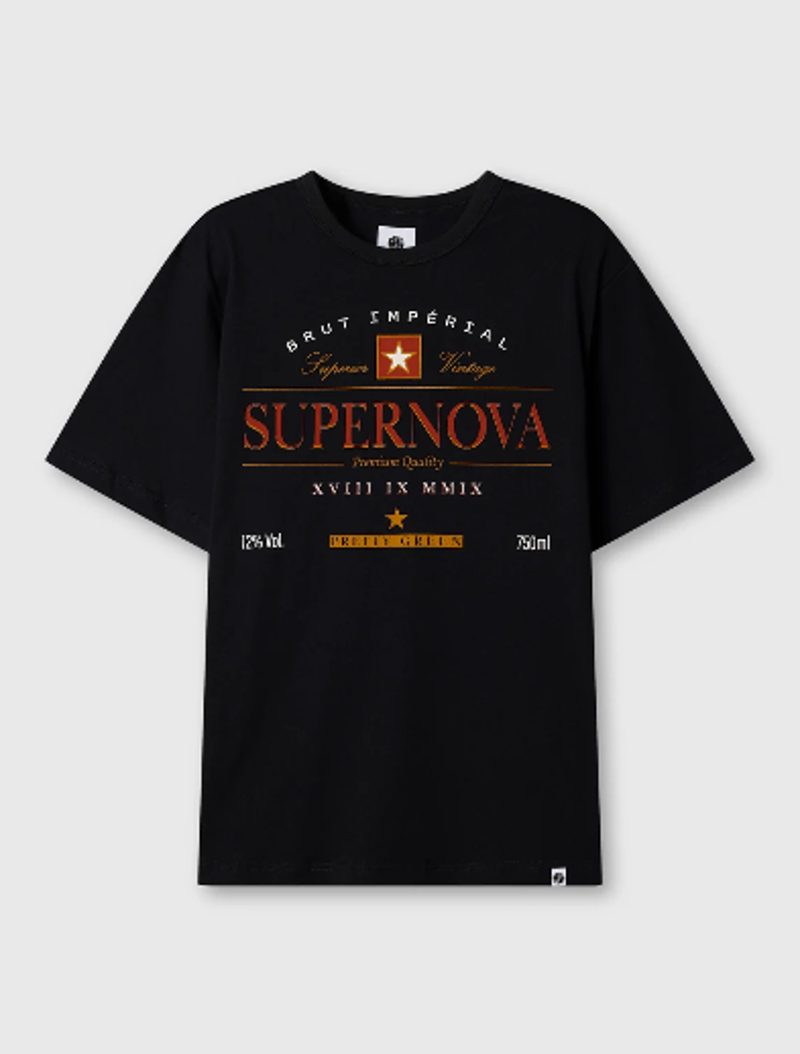 Pretty Green Supernova Graphic T-Shirt Black-5