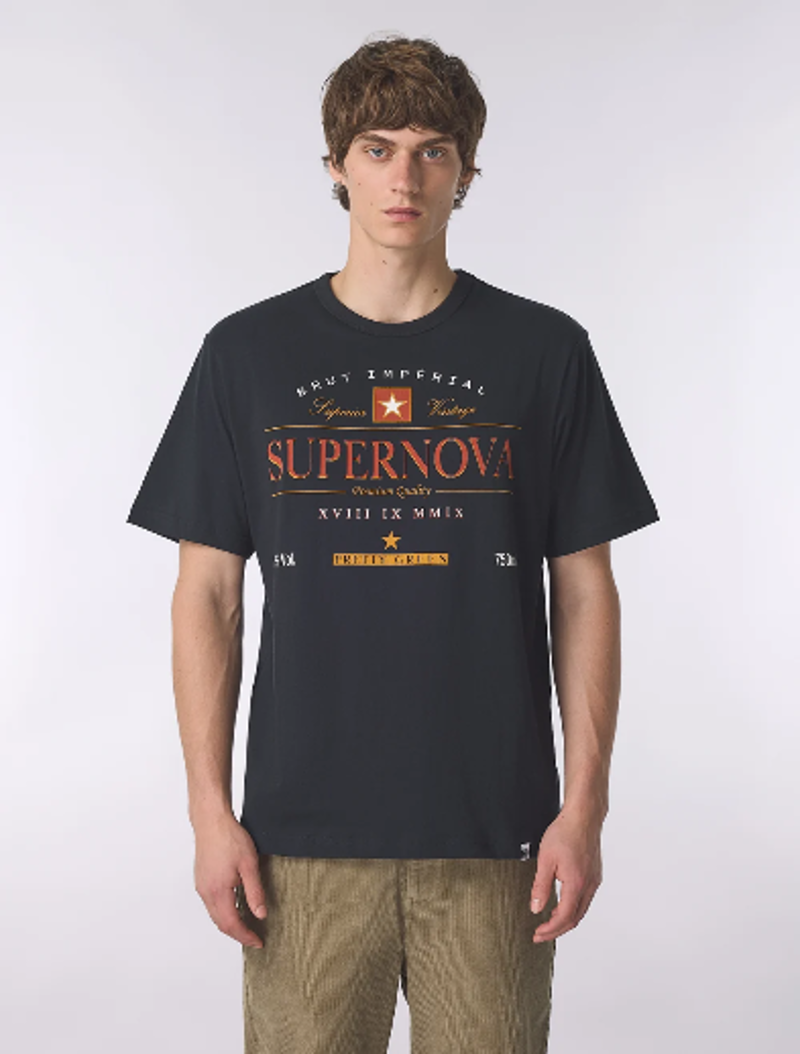 Pretty Green Supernova Graphic T-Shirt Black-3