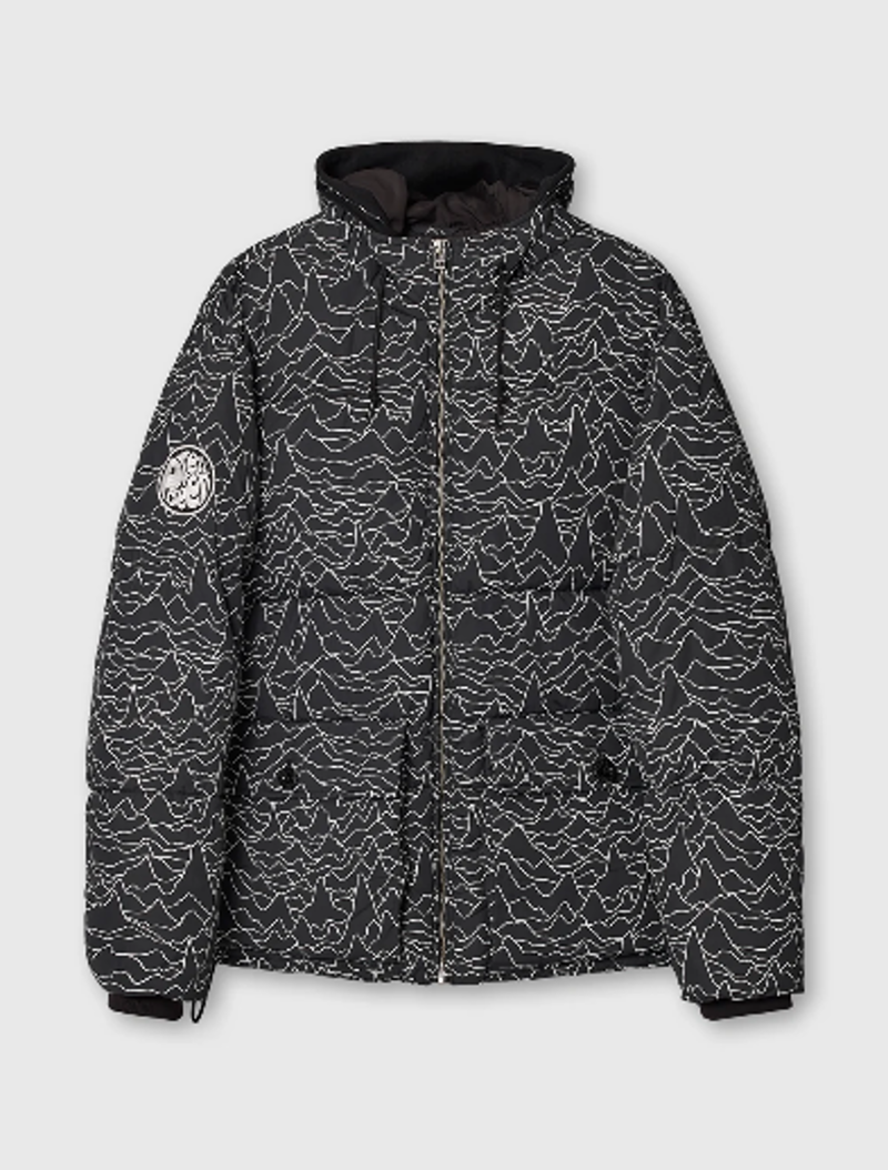 Pretty Green Pulsar Puffer Jacket Black-5