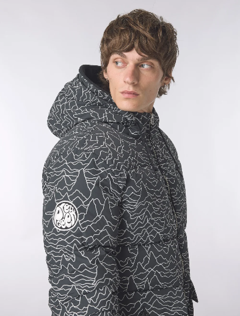 Pretty Green Pulsar Puffer Jacket Black-3