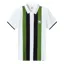 Pretty Green Live Forever Engineered Stripe Polo White
