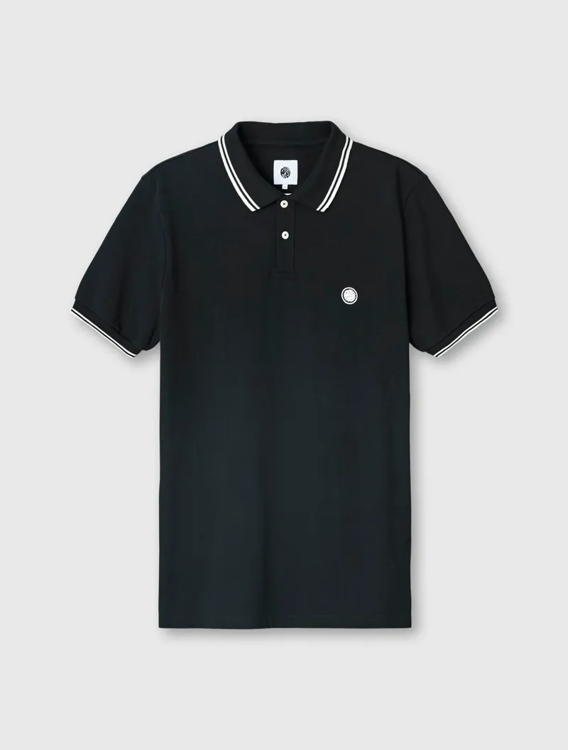 Pretty Green Barton Polo Black/White-5