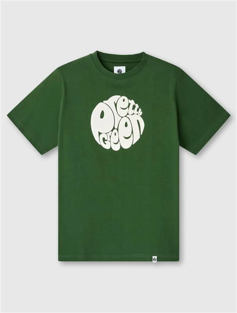 Pretty Green Gillespie Logo T-shirt Forest Green-3