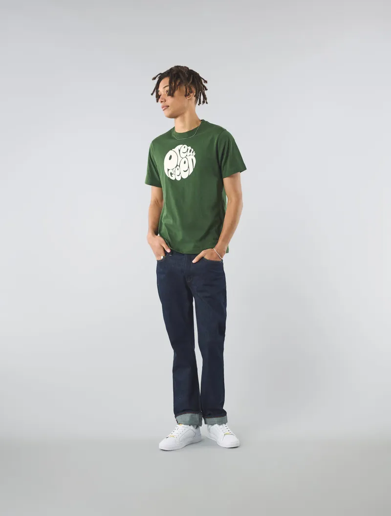 Pretty Green Gillespie Logo T-shirt Forest Green-5