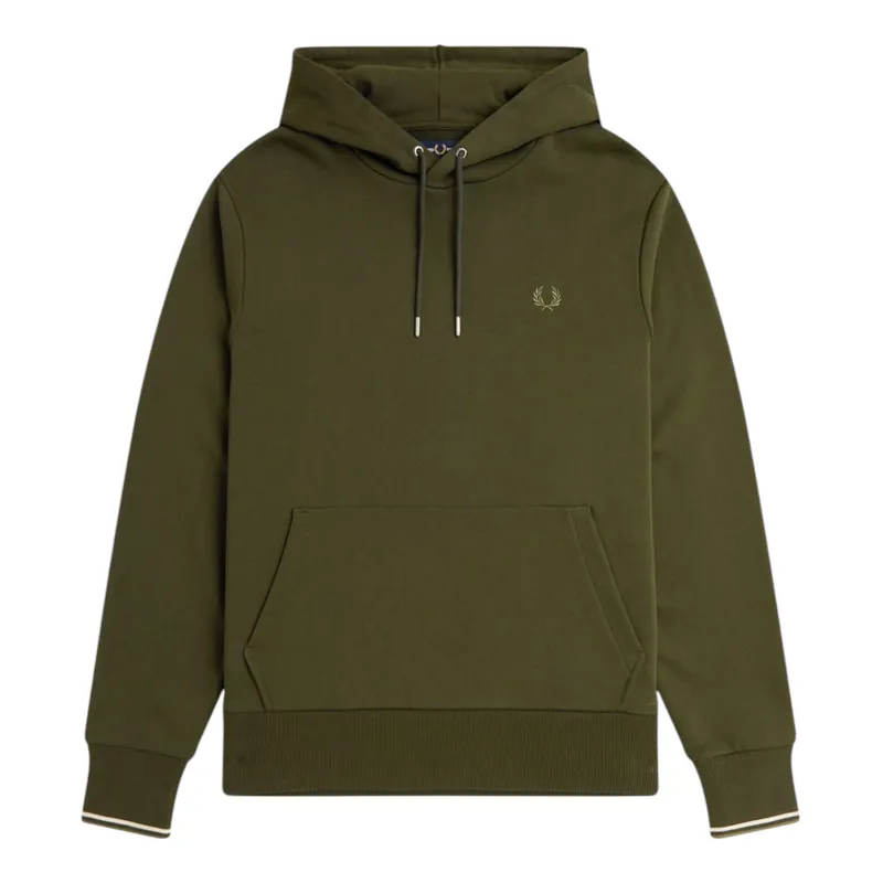 Fred Perry Overhead Tipped Hoodie Hunting Green XXL ONLY