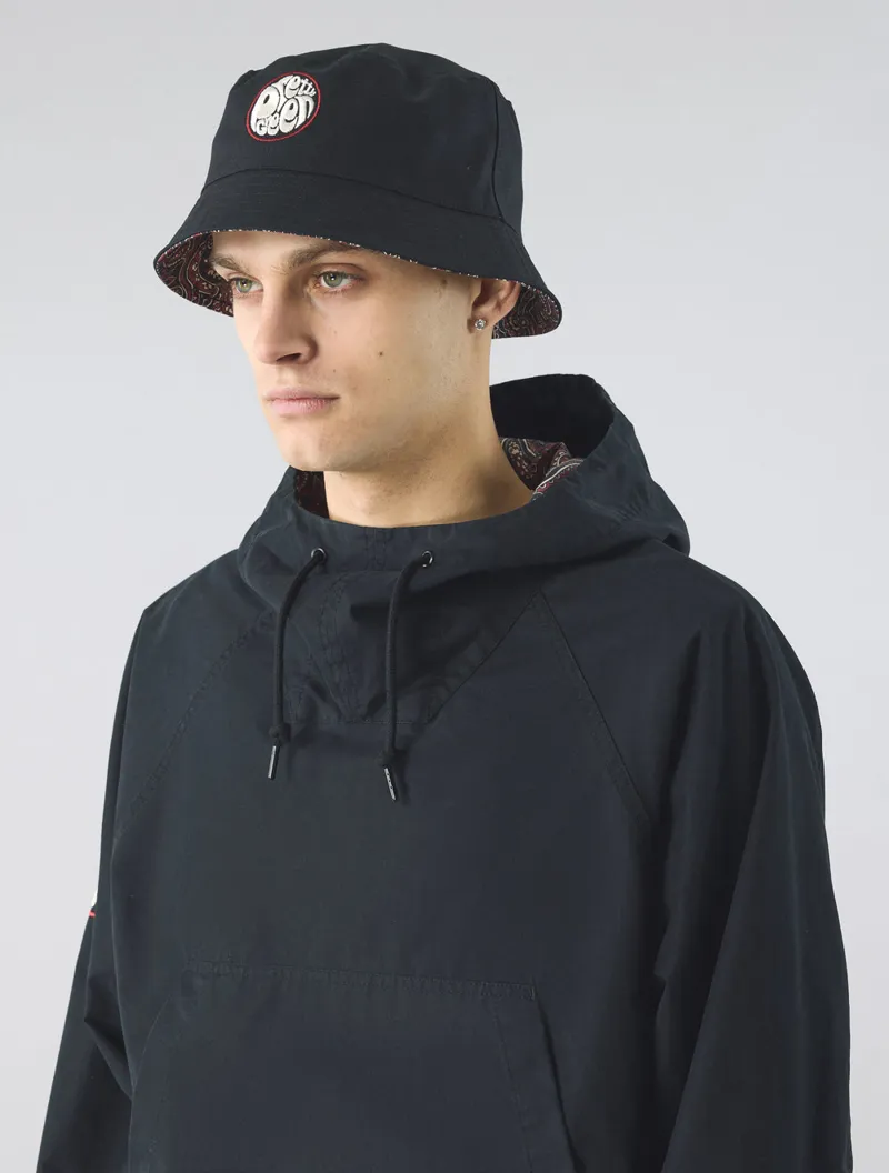Pretty Green Feltham Reversible Bucket Hat Black-6