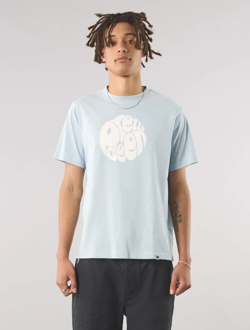 Pretty Green Gillespie Logo T-shirt Sky Blue-2
