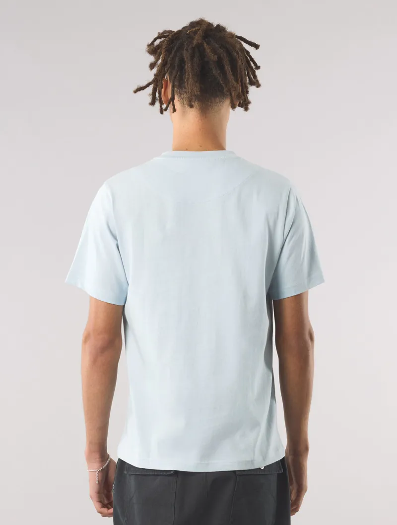 Pretty Green Gillespie Logo T-shirt Sky Blue-3