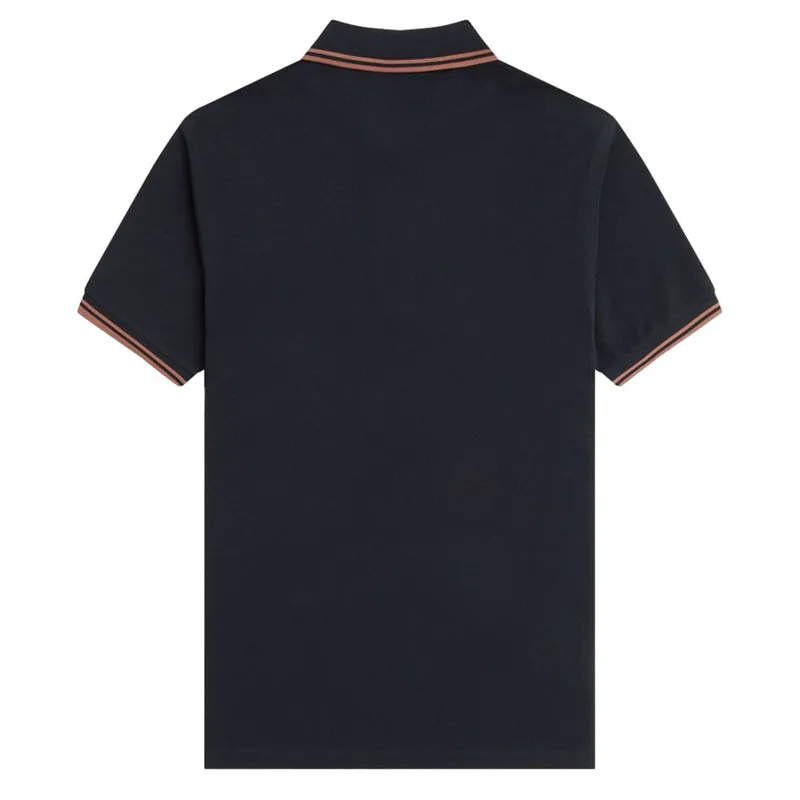 Fred Perry M3600-Y31 Polo T-shirt Navy/Cinnamon-1
