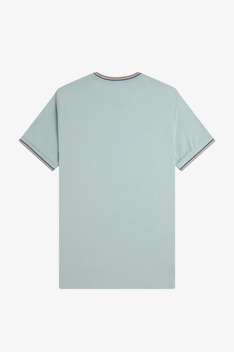 Fred Perry Twin Tipped T-shirt Silver blue/Tennis blue/Cinnamon-5