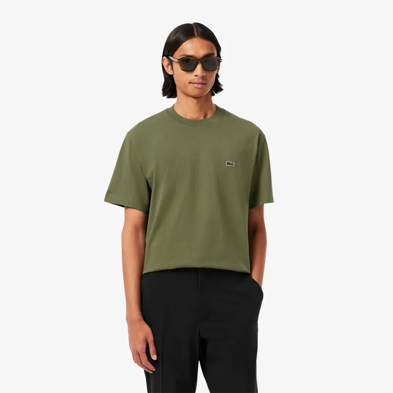 Lacoste Classic Fit Cotton T-shirt Khaki-4