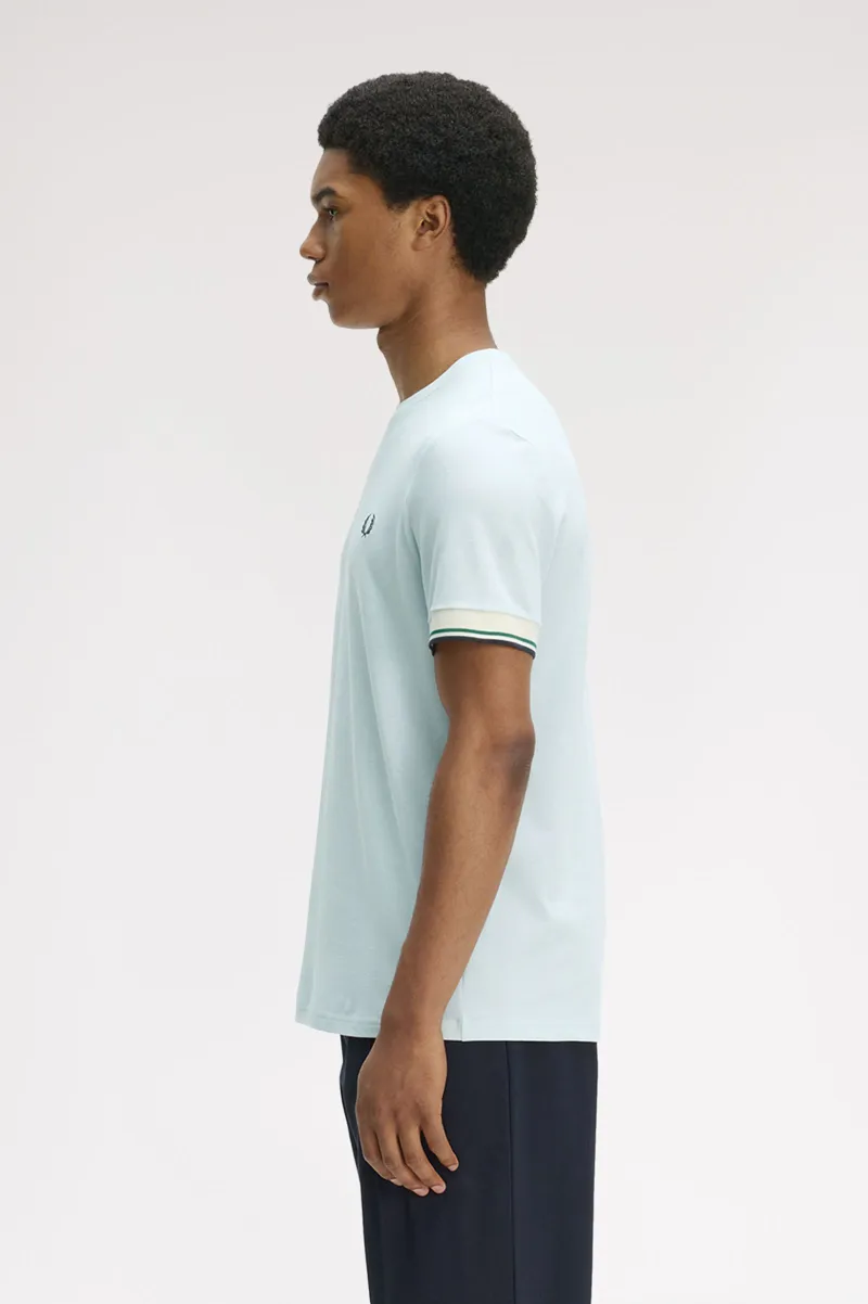 Fred Perry Twin Tipped Cuff T-shirt Light Ice-2