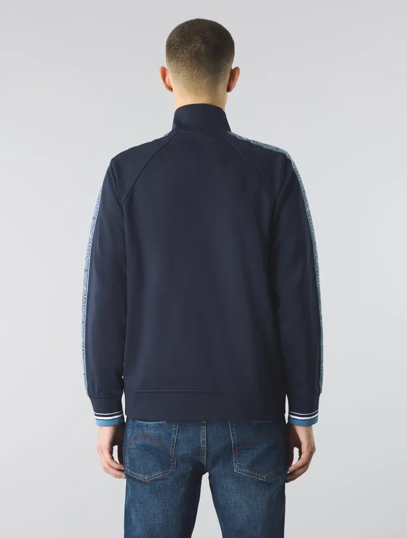 Pretty Green Eclipse Paisley Tape Track Top Navy XL ONLY-3