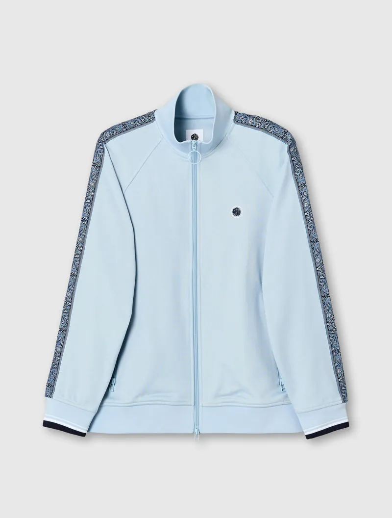 Pretty Green Eclipse Paisley Tape Track Top Light Blue-5