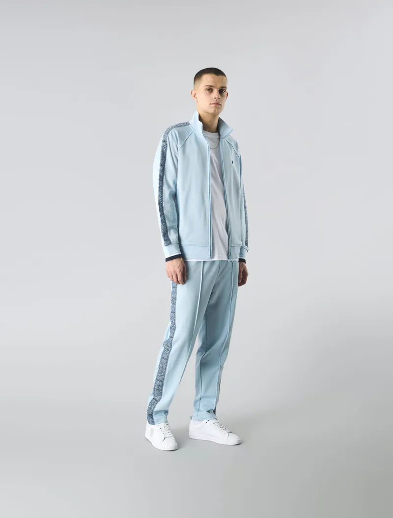 Pretty Green Eclipse Paisley Tape Track Top Light Blue-1