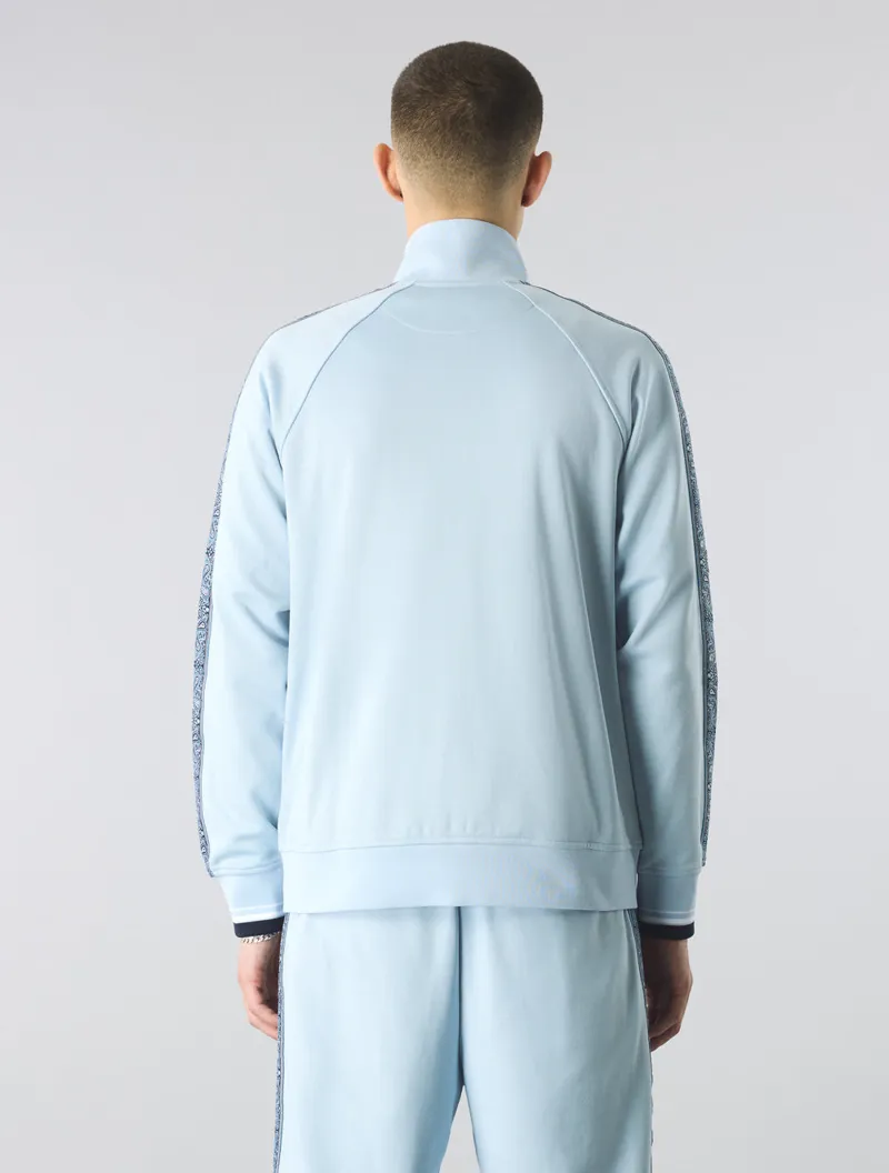 Pretty Green Eclipse Paisley Tape Track Top Light Blue-3