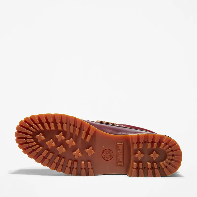 Timberland Authentic 3-Eye Lug Handsewn Boat Shoe Burgundy-1