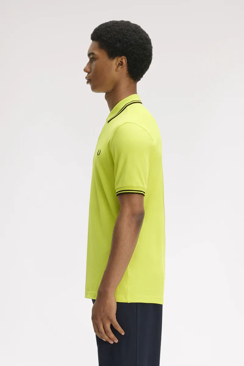 Fred Perry M3600-84B Polo T-shirt Citron / Black / Black-2
