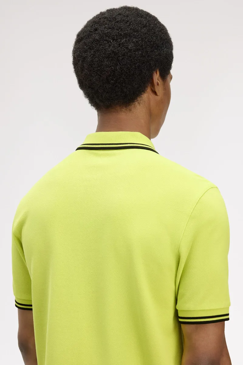 Fred Perry M3600-84B Polo T-shirt Citron / Black / Black-4