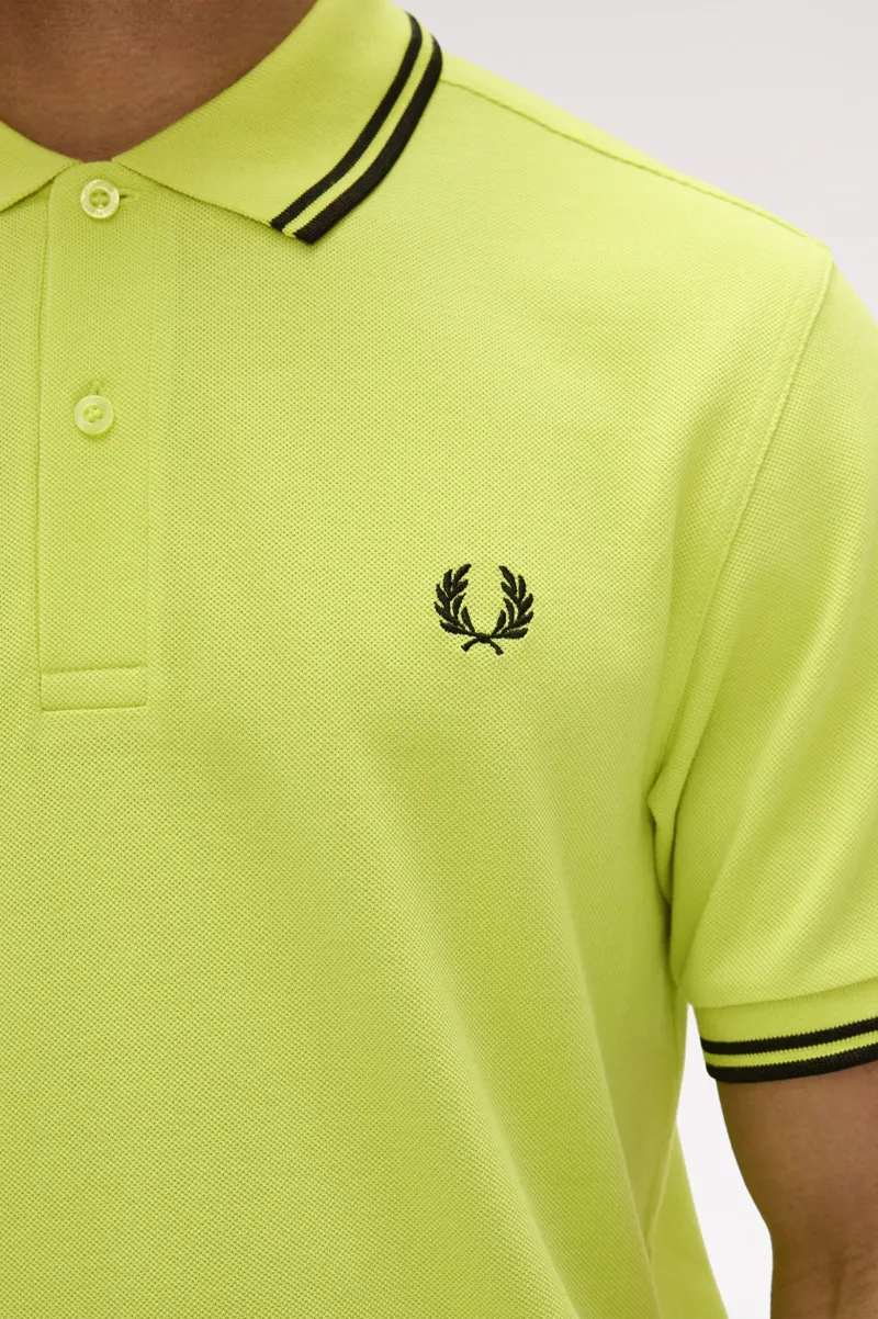 Fred Perry M3600-84B Polo T-shirt Citron / Black / Black-6