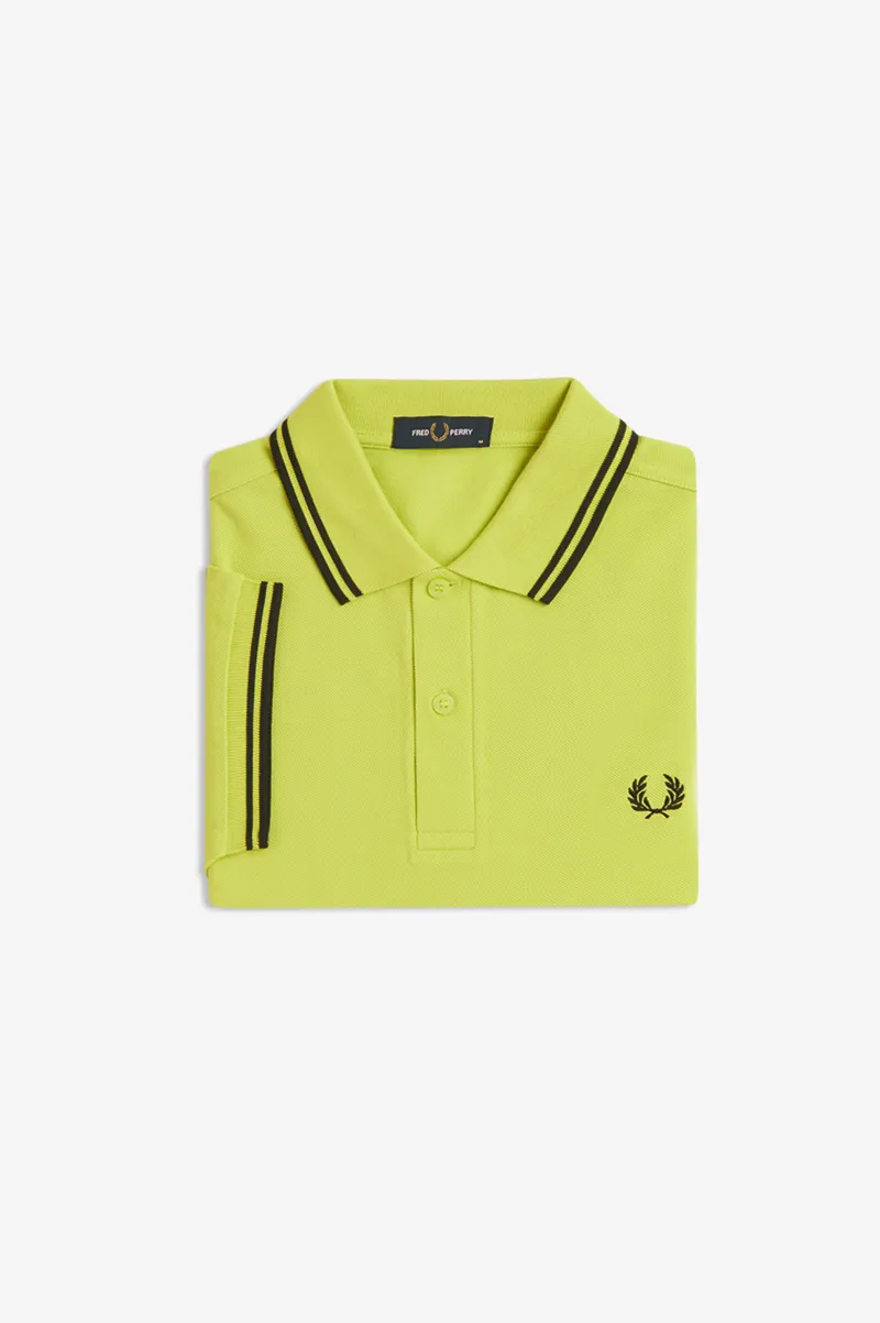 Fred Perry M3600-84B Polo T-shirt Citron / Black / Black-9