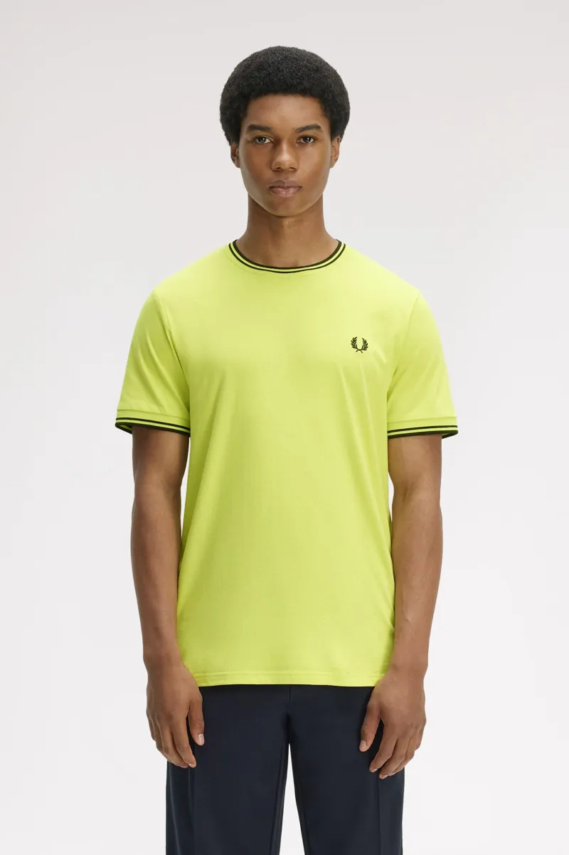Fred Perry Twin Tipped T-Shirt Citron / Black-1