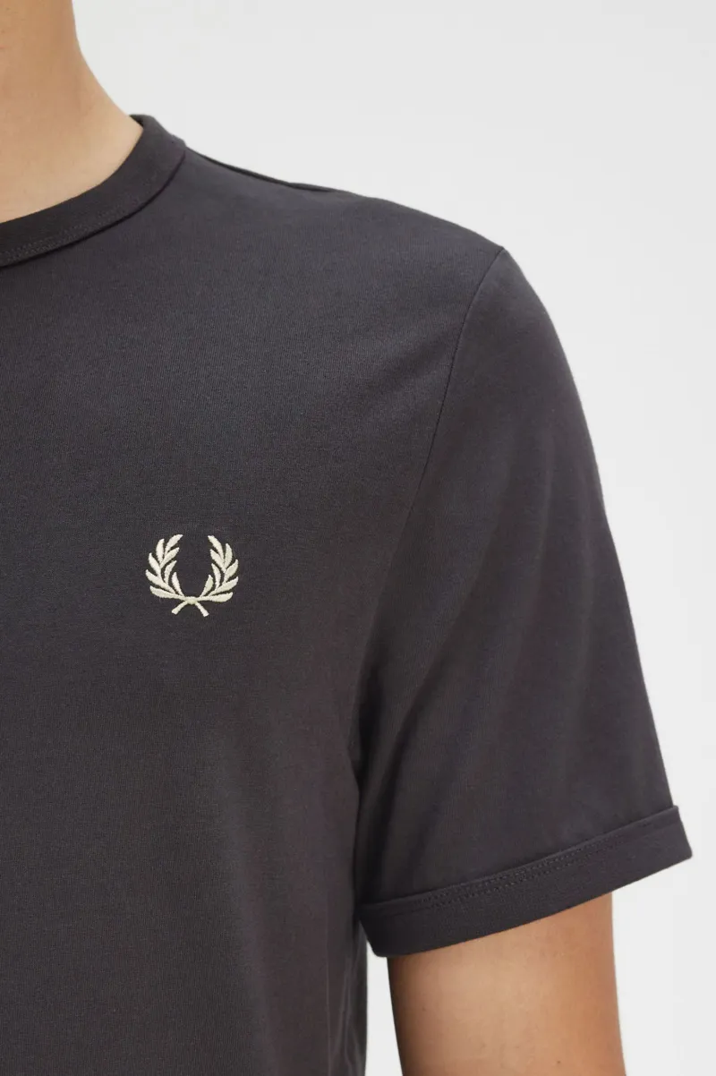 Fred Perry M3519-Y93 Ringer T-shirt Anchor Grey-5
