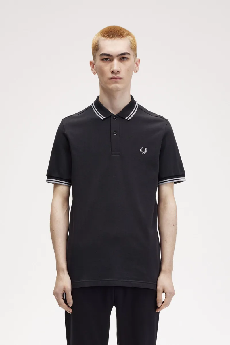 Fred Perry M3600-V56 Polo T-shirt Anchor Grey/Oatmeal-2