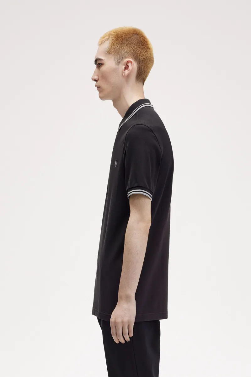 Fred Perry M3600-V56 Polo T-shirt Anchor Grey/Oatmeal-3