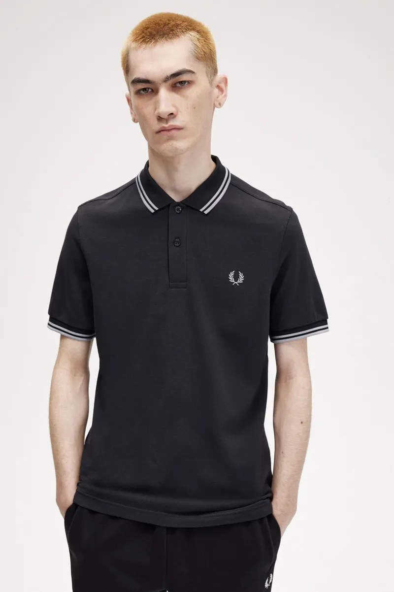 Fred Perry M3600-V56 Polo T-shirt Anchor Grey/Oatmeal-4