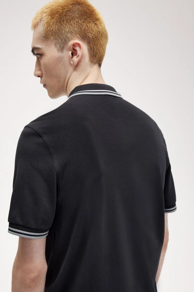 Fred Perry M3600-V56 Polo T-shirt Anchor Grey/Oatmeal-6