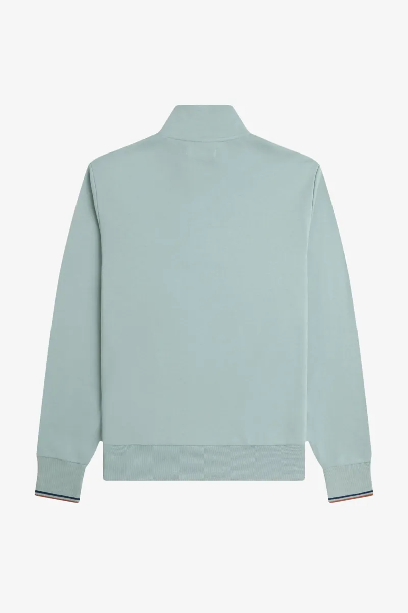 Fred Perry Half Zip Sweatshirt Silver Blue-7