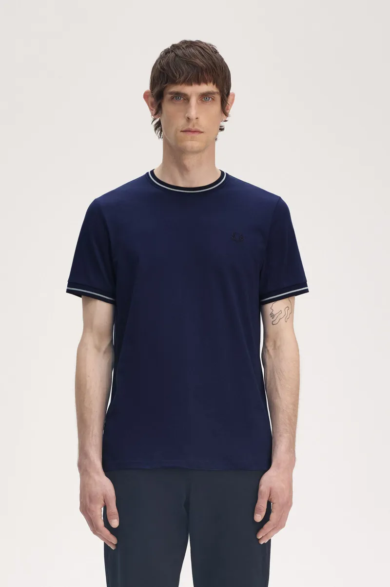 Fred Perry Twin Tipped T-shirt Tennis Blue-5