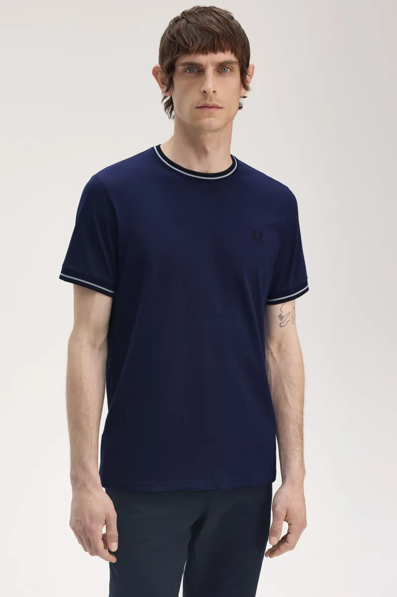 Fred Perry Twin Tipped T-shirt Tennis Blue-3