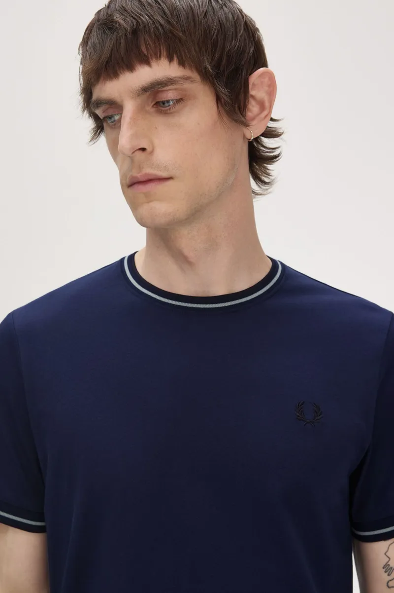 Fred Perry Twin Tipped T-shirt Tennis Blue-2