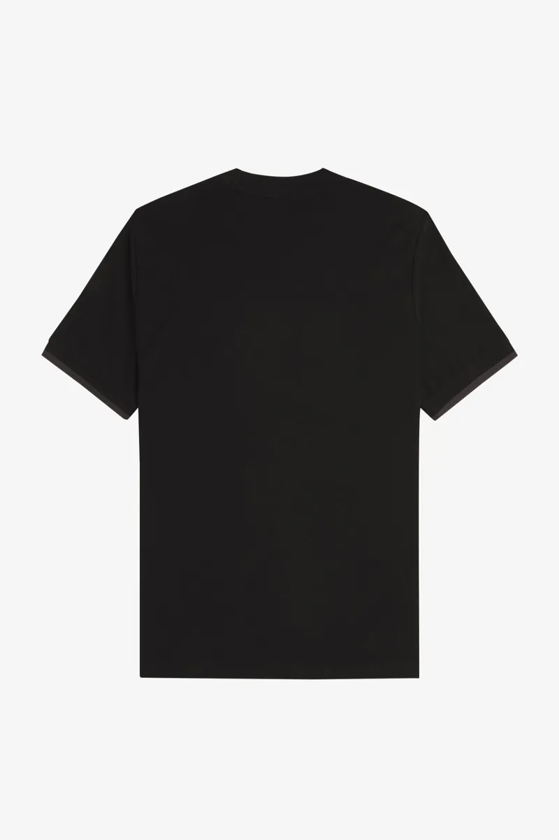 Fred Perry Tipped Cuff Pique T-shirt Black / Green-5