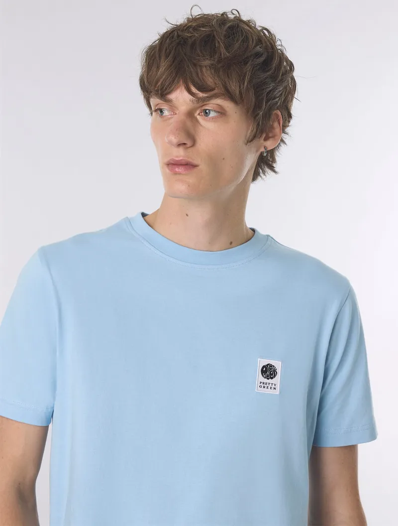 Pretty Green Sinclair T-shirt Sky Blue-4