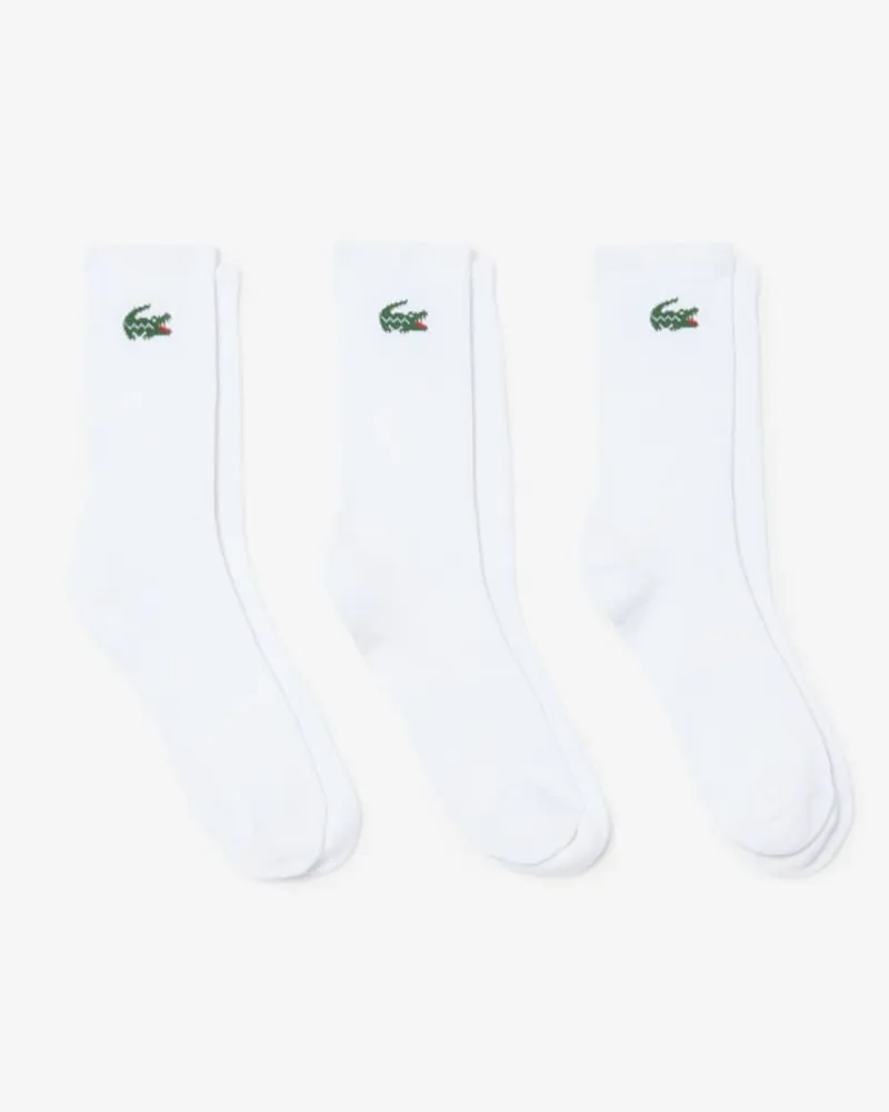 Lacoste 3 Pack Sports Socks White-3
