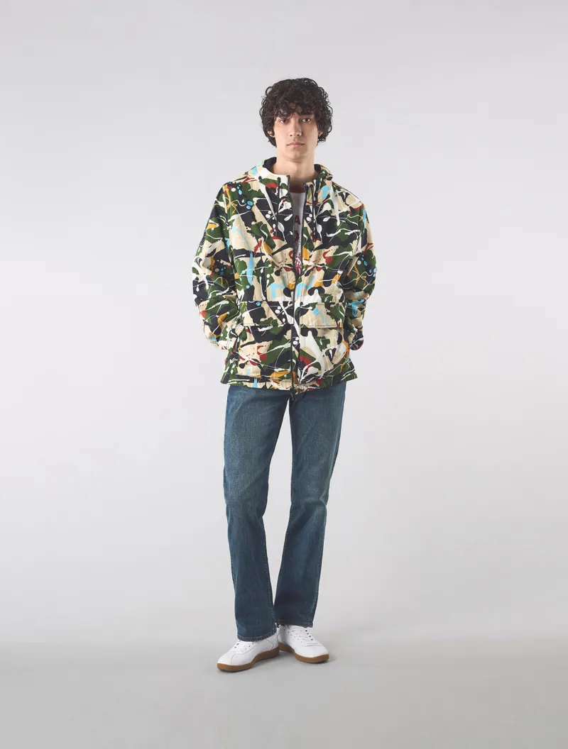 Pretty Green Convergence hooded jacket Multi-1