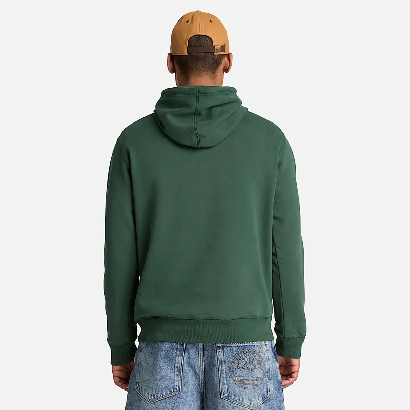 Timberland Established 1973 Embroidered Logo Hoodie Dark Green-4