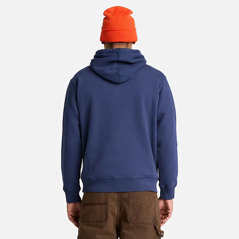 Timberland Established 1973 Embroidered Logo Hoodie Blue-2