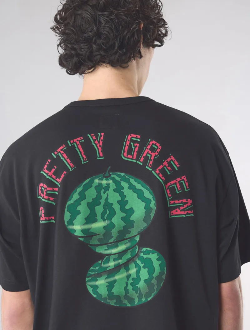 Pretty Green Twisted Melon T-shirt Black XL AND XXL ONLY-5