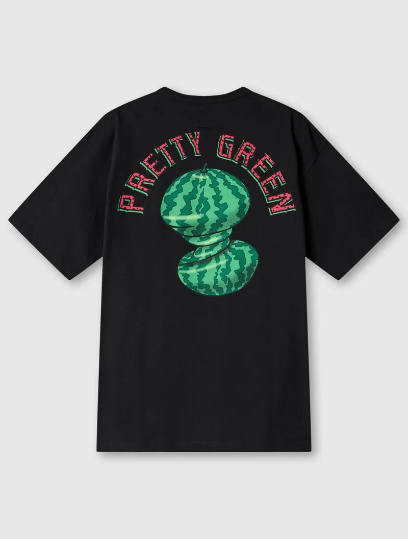Pretty Green Twisted Melon T-shirt Black XL AND XXL ONLY-6