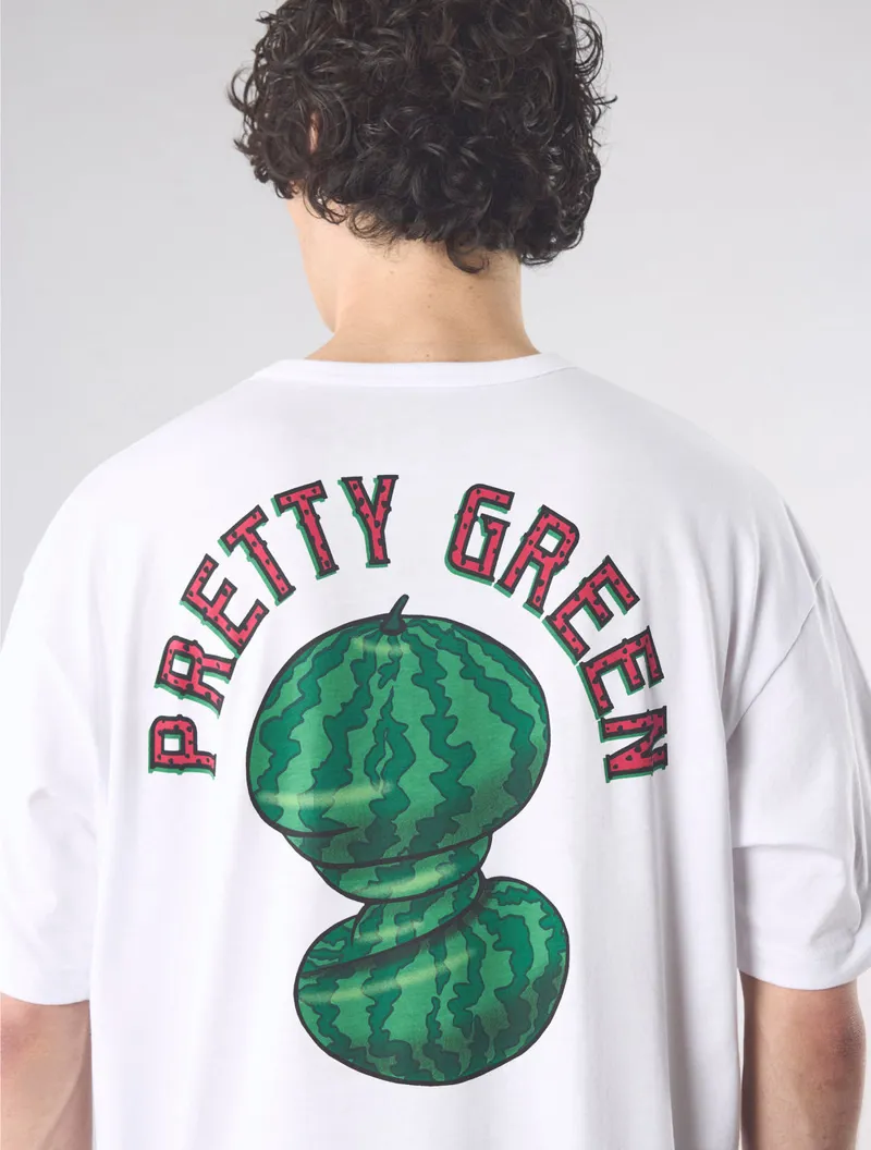 Pretty Green Twisted Melon T-shirt White-5