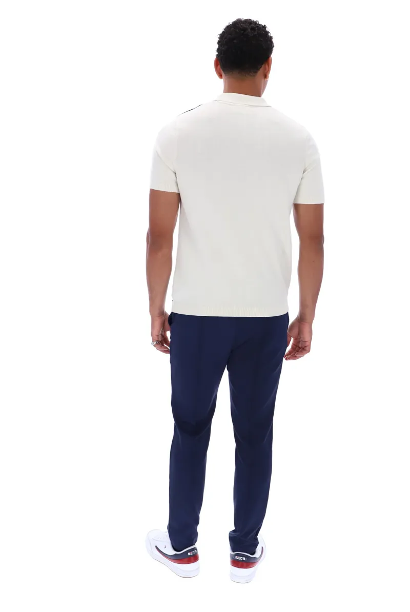 Fila Lazar Knitted Colourblock Polo Azure Blue-3