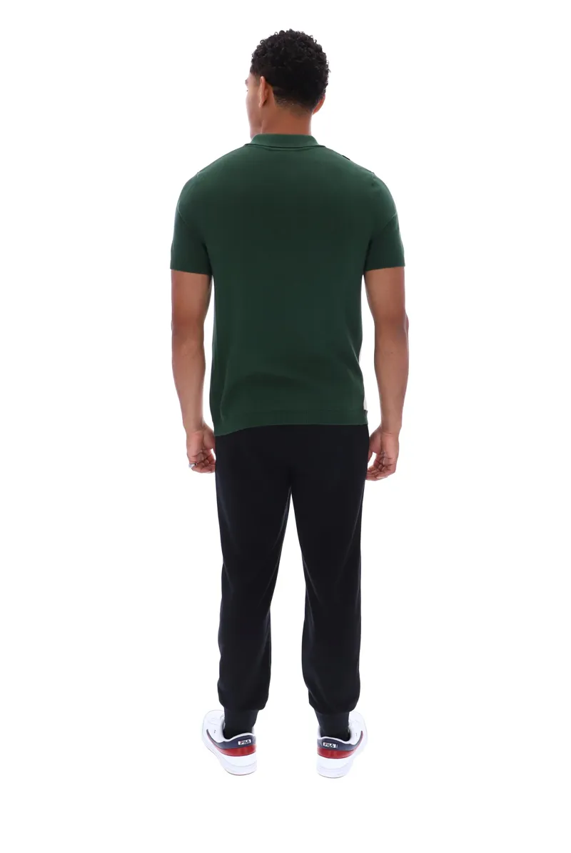 Fila Lazar Knitted Colourblock  Polo Pine Needle-3
