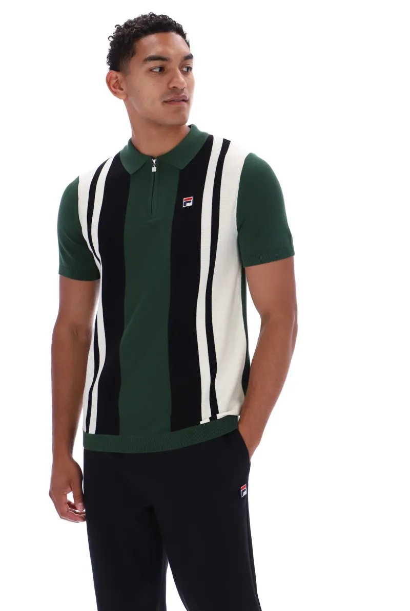 Fila Lazar Knitted Colourblock  Polo Pine Needle-4