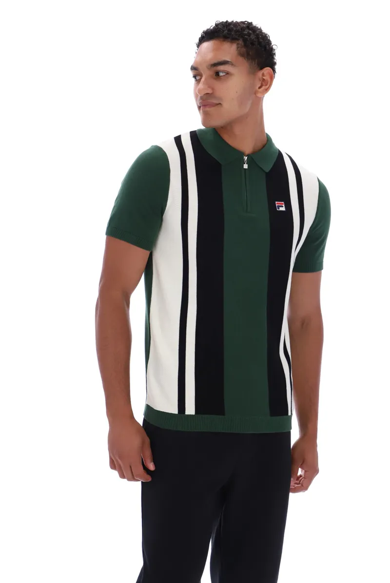 Fila Lazar Knitted Colourblock  Polo Pine Needle-5