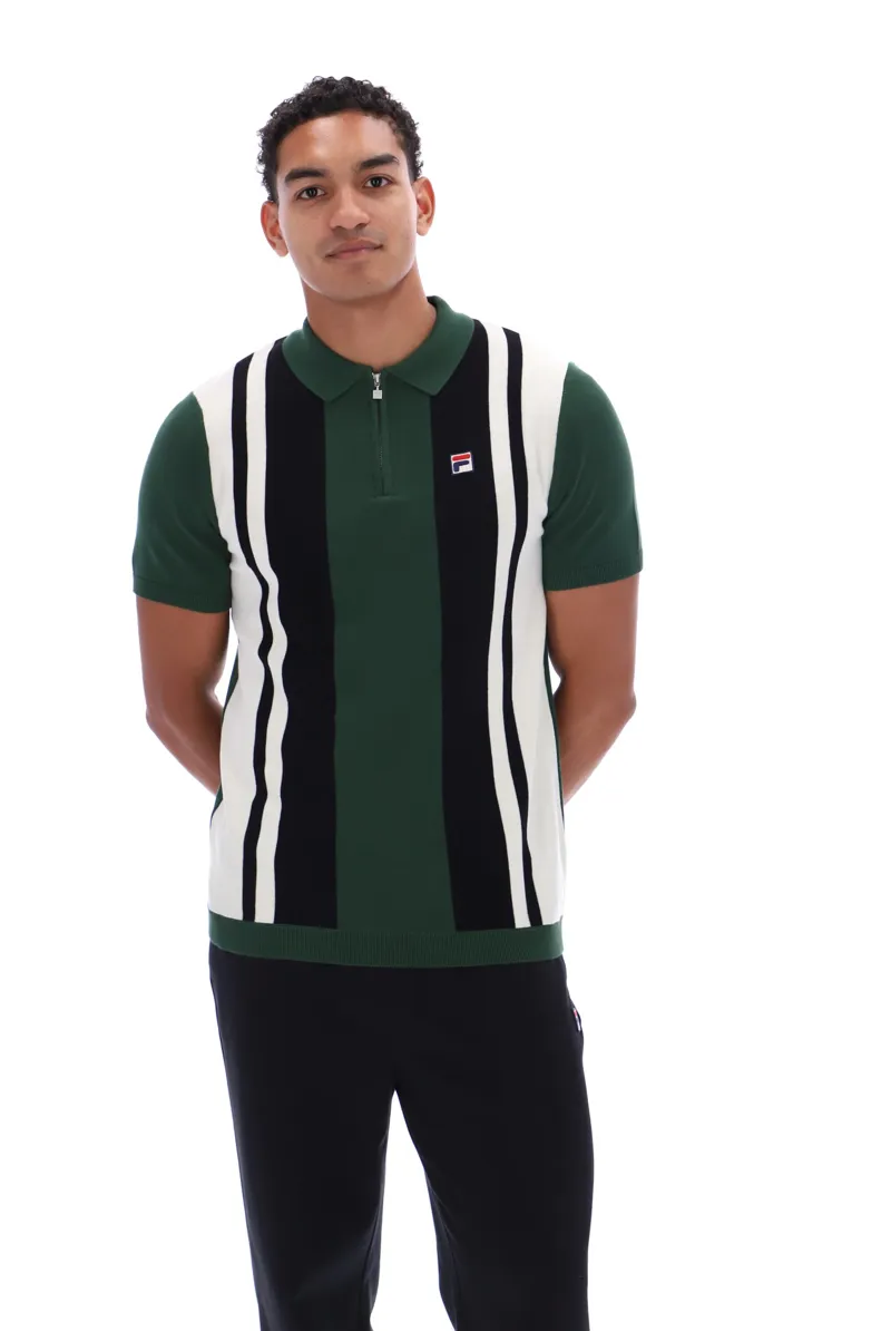 Fila Lazar Knitted Colourblock  Polo Pine Needle-6