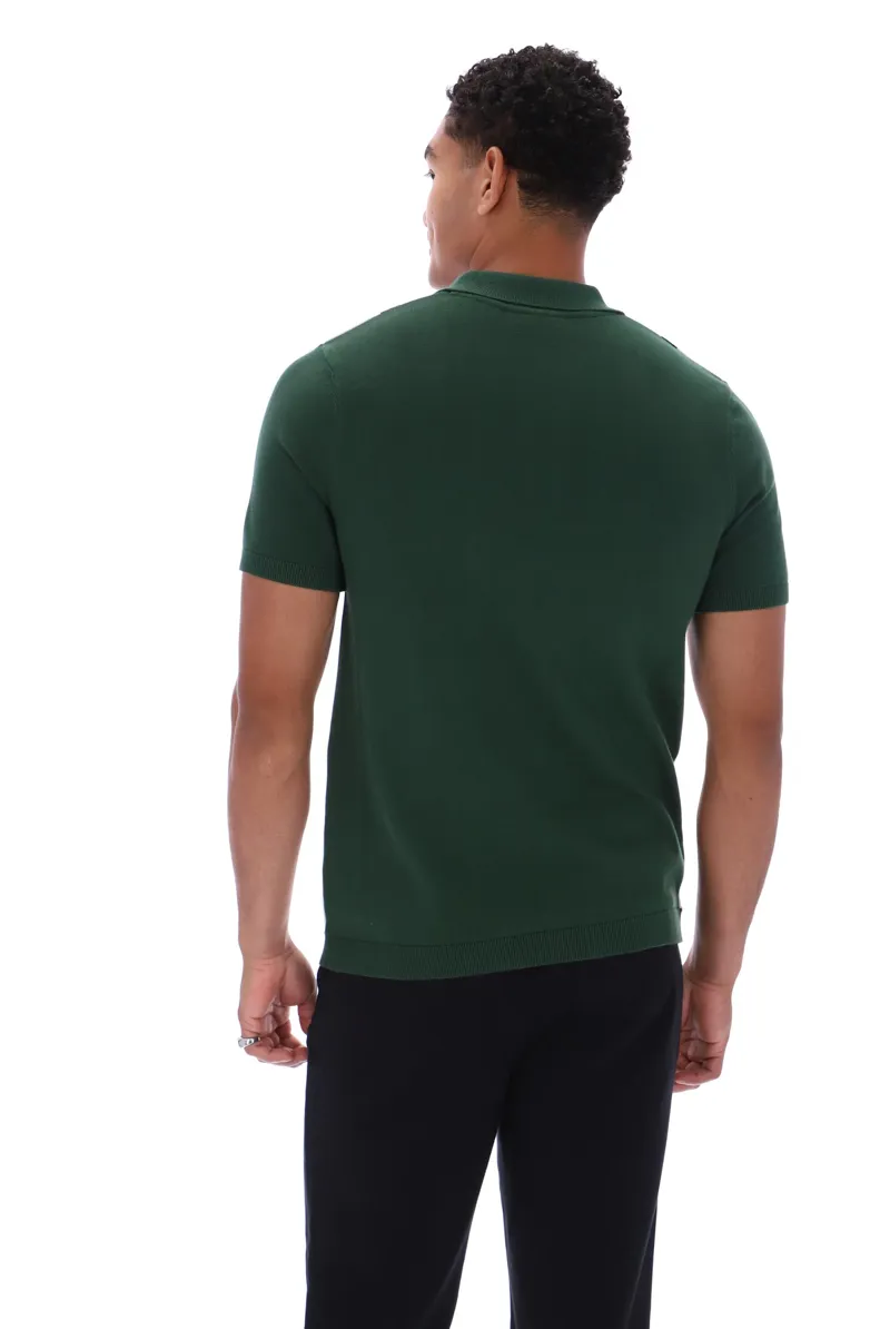 Fila Lazar Knitted Colourblock  Polo Pine Needle-7